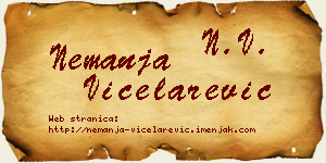 Nemanja Vicelarević vizit kartica